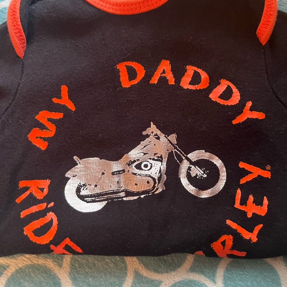 Harley-Davidson Black and Orange Motorcycle Bib